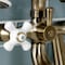 Kingston Brass Deck Mount Clawfoot Tub Faucet with Hand Shower, Antique Brass KS228PXAB - alternate 5